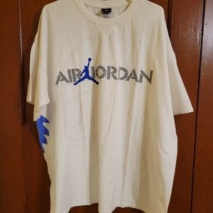 AIR JORDAN vintage retro men's white logo 3XL t-shirt